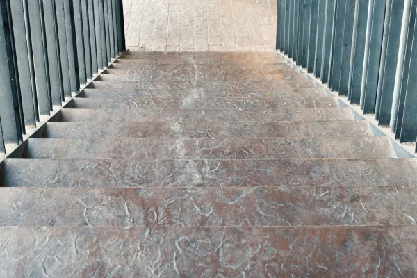 Concrete Stair Stamping in Los Gatos