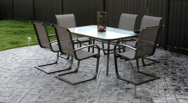 Backyard Concrete Stamping in Los Gatos
